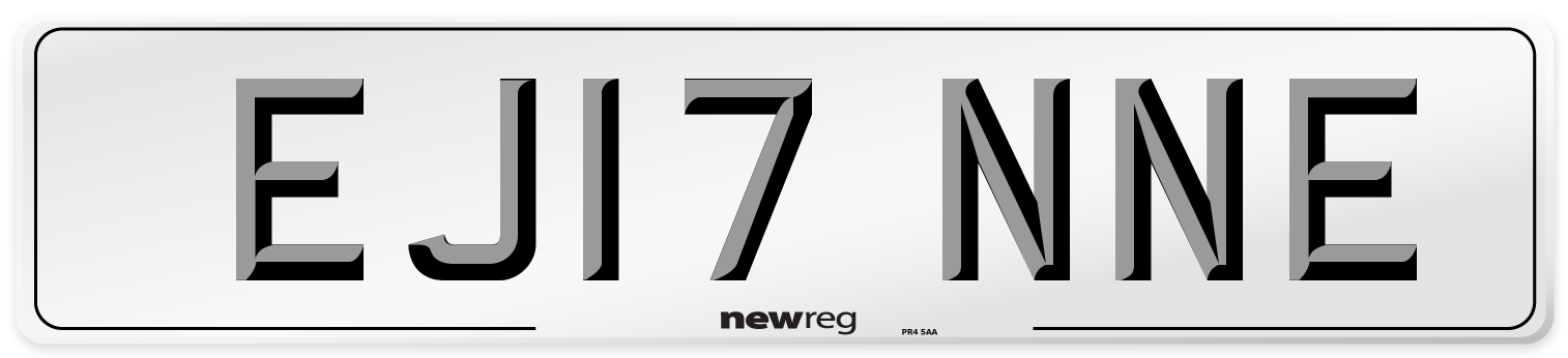 EJ17 NNE Number Plate from New Reg